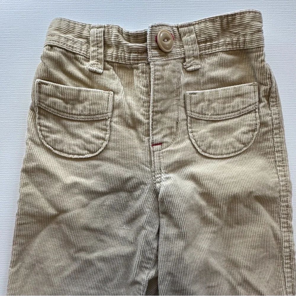 Baby Gap Tan Corduroy Flare Leg Pull On Pants 6-12 Months Girls Button Snap‎